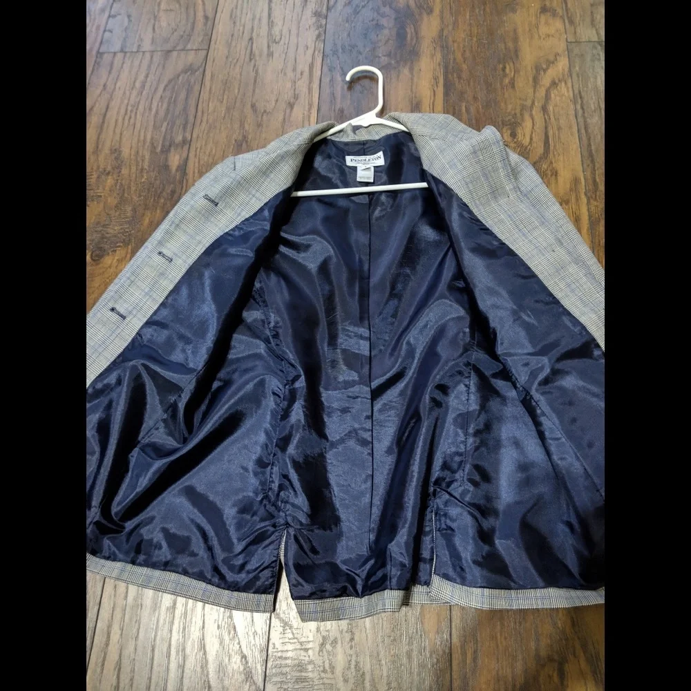 Vintage Pendleton 100% Virgin Wool Plaid Blazer - Picture 6 of 7